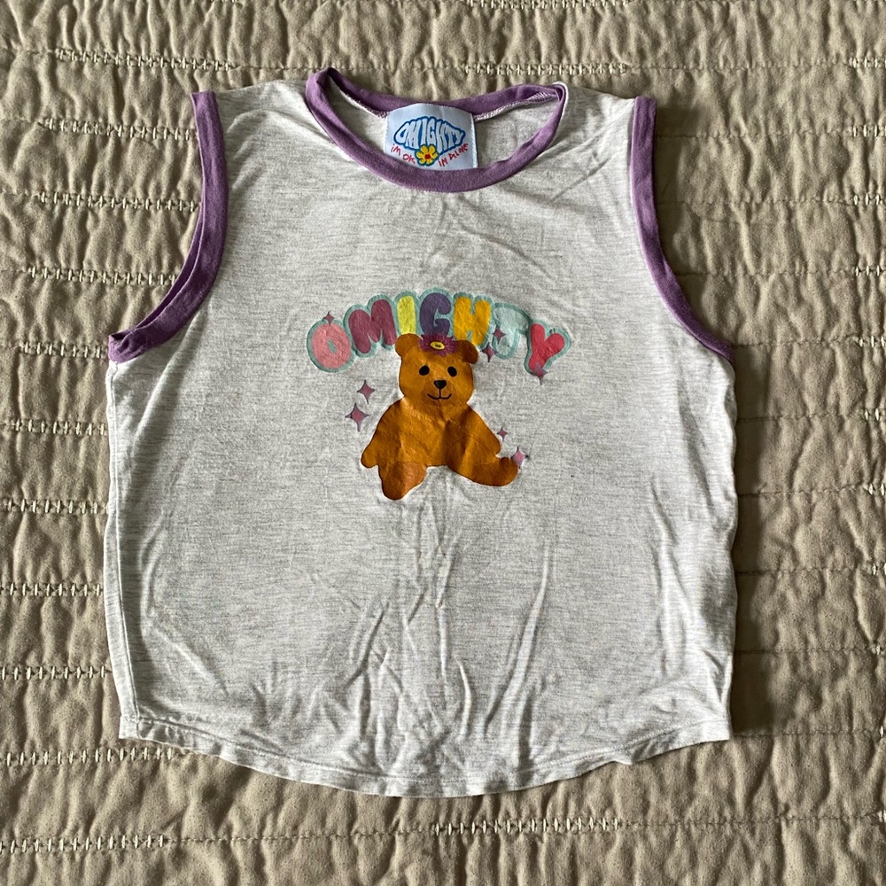 Omighty teddy bear tank💜